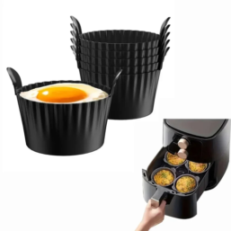 1/3/6PCS Air Fryer Egg Poacher Cups Cake Muffins Cupcakes Moulds