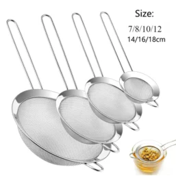 1/3/4Pcs/Set Stainless Steel Wire Fine Mesh Oil Strainer Flour