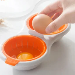 Microwave Egg Poacher Food Grade Cookware Double Cup Egg Boiler