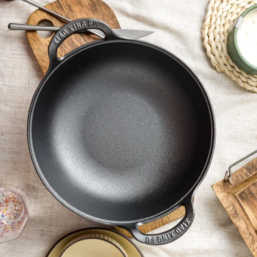 Cast Iron Pot Uncoated And Non Stick wok Casserole kitchen cooking pot