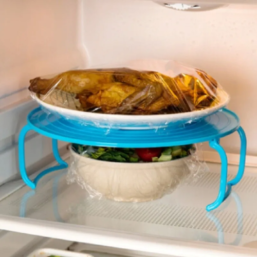 Microwave Plastic Stand Multifunctional Stacker Rack Kitchen Plate