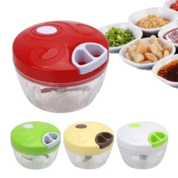 Hand Chopper Garlic Onion Slicer Cutter Manual Rope Food Processor