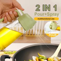 500ml 2 in 1 Spray Oil Sprayer Oil Dispenser Oil Jar for BBQ Kitchen