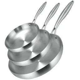 304 Stainless Steel Frying Pan, NonStick Pan Fried Steak Pot  Uncoated