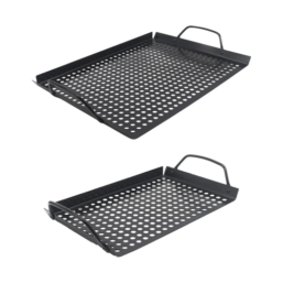 Barbecue Grill Plate with Handles Nonstick Coating Grilling Pan for