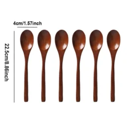 5pcs 6pcsNanmu Wooden Spoon Set Japanese Style Spoon Utensils for