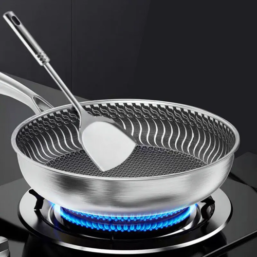 Whole Body Tri-Ply Stainless Steel Frying Pan 316 Stainless Steel Wok
