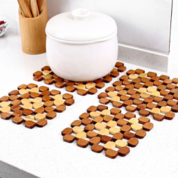 Kitchen Bamboo Insulation Pad Bamboo Table Mat Non-slip Casserole Bowl
