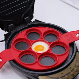 Silicone 7-hole Circular Frying Pan Breakfast Pancake Mold DIY Baking