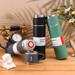 Portable 304 Stainless Steel Vacuum Insulated Bottle Gift Set Office