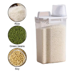 2.5L Four Button Sealed Household Rice Bucket Moisture proof Sealed