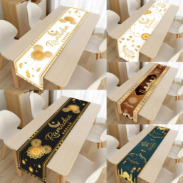 Ramadan Kareem Table Runner Eid Mubarak Decor 2025 for Home Ramadan