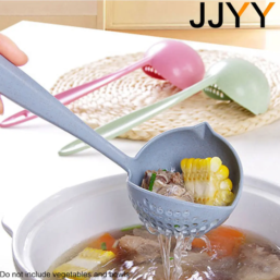 JJYY The 2 in 1 Kitchen Spoon Spoon Long handle Plastic Colander