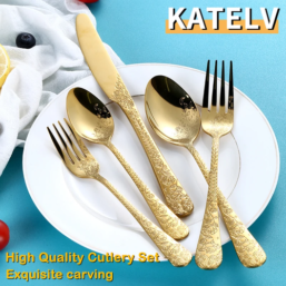 High Quality Cutlery Set Handle Exquisite carving Stainless Steel