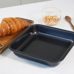 9 Inch Square Baking Tray Non-Stick Carbon Steel Toast Plate Cake