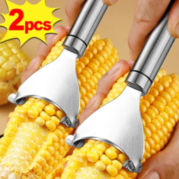 Stainless Steel Corn Peeler Serrated Corn Stripper Peelers Cob Shaver