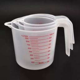 3pcs 250/500/1000ml Baking Liquid Measuring Cups PVC Scale Cup Plastic