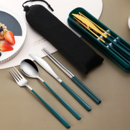 Stainless Steel Tableware Set Portable Cutlery Dinner Knife Fork Spoon