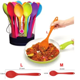 For Better Life 1Pc Soft Silicone Spoon Stirring  Long Handle