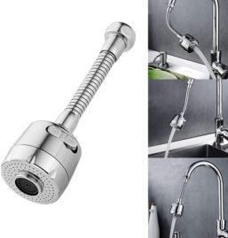 Stainless Steel Flexible 360 Degree Rotating 2 Modes Water Saving