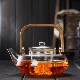 Bamboo & Borisil Glass Tea Kettle with Infuser